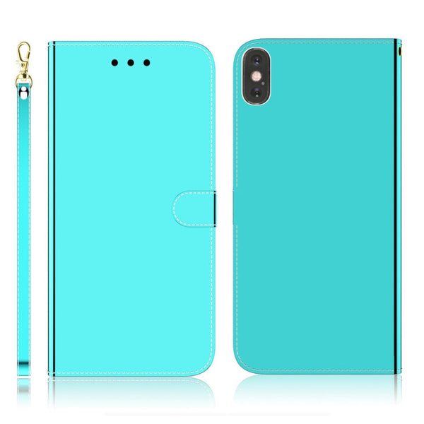 Imitated Mirror Surface Horizontal Flip Leather Case with Holder & Card Slots & Wallet & Lanyard, For Samsung Galaxy S8+, For iPhone XR, For Samsung Galaxy S9, For iPhone XS Max