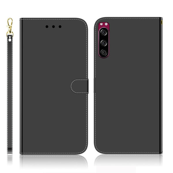 Imitated Mirror Surface Horizontal Flip Leather Case with Holder & Card Slots & Wallet & Lanyard, For Samsung Galaxy S10+, For Sony Xperia 5, For Sony Xperia 20, For Samsung Galaxy S10e