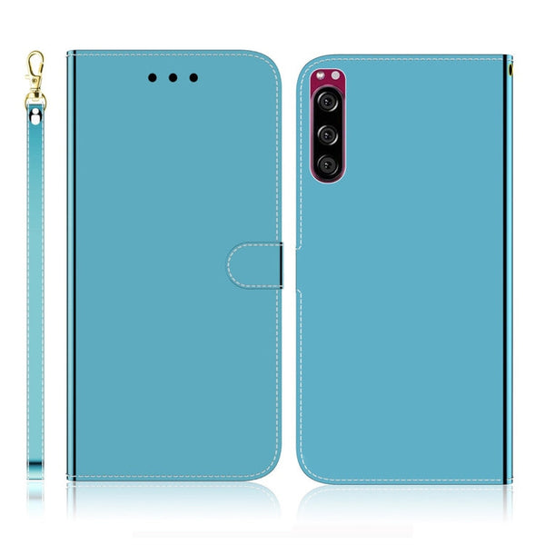 Imitated Mirror Surface Horizontal Flip Leather Case with Holder & Card Slots & Wallet & Lanyard, For Samsung Galaxy S10+, For Sony Xperia 5, For Sony Xperia 20, For Samsung Galaxy S10e