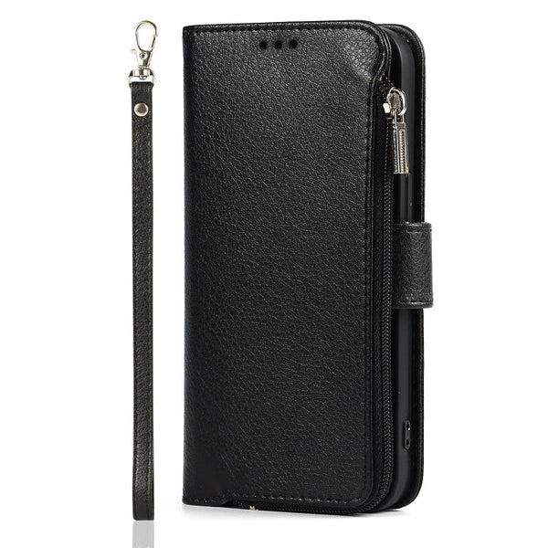 Microfiber Zipper Horizontal Flip Leather Case with Holder & Card Slots & Wallet, For iPhone 13 mini, For iPhone 13, For iPhone 13 Pro, For iPhone 13 Pro Max
