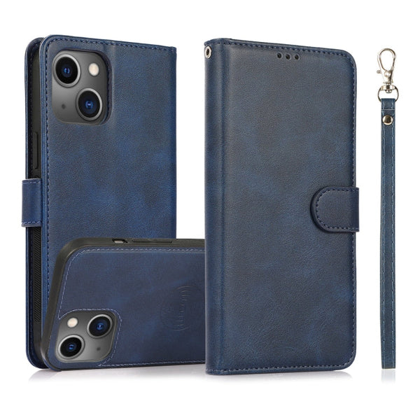 Calf Texture 2 in 1 Detachable Magnetic Back Cover Horizontal Flip Leather Case with Holder & Card Slots & Wallet & Photo Frame, For iPhone 13 mini, For iPhone 13, For iPhone 13 Pro, For iPhone 13 Pro Max