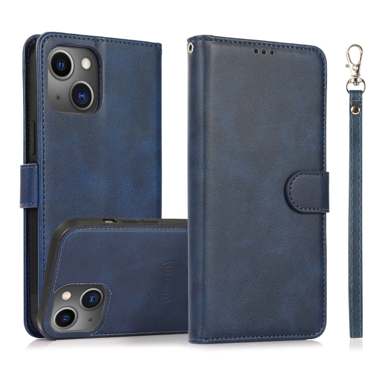 Calf Texture 2 in 1 Detachable Magnetic Back Cover Horizontal Flip Leather Case with Holder & Card Slots & Wallet & Photo Frame, For iPhone 13 mini, For iPhone 13, For iPhone 13 Pro, For iPhone 13 Pro Max