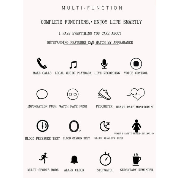 Z73 1.09 inch Touch Screen Smart Bracelet, Support Sleep Monitoring / Heart Rate Monitoring / Voice Control / Women Menstrual Cycle Reminder