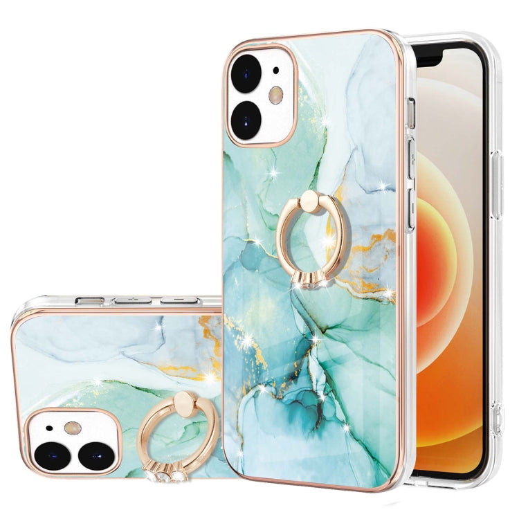 Electroplating Marble Pattern IMD TPU Shockproof Case with Ring Holder, For iPhone 12 / 12 Pro, For iPhone 12 Pro Max, For iPhone 11, For iPhone 11 Pro Max