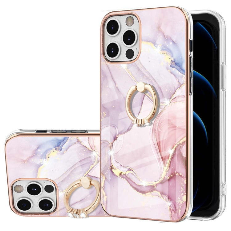Electroplating Marble Pattern IMD TPU Shockproof Case with Ring Holder, For iPhone 12 / 12 Pro, For iPhone 12 Pro Max, For iPhone 11, For iPhone 11 Pro Max
