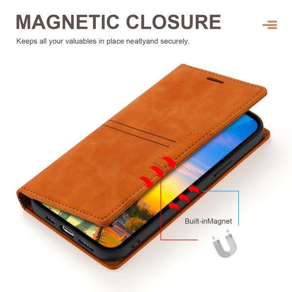 Dream Magnetic Suction Business Horizontal Flip PU Leather Case with Holder & Card Slot & Wallet, For iPhone 13 mini, For iPhone 13, For iPhone 13 Pro, For iPhone 13 Pro Max