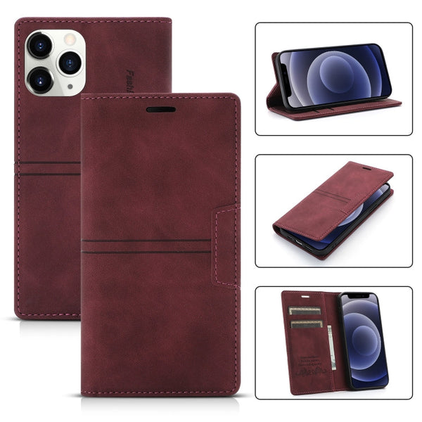 Dream Magnetic Suction Business Horizontal Flip PU Leather Case with Holder & Card Slot & Wallet, For iPhone 12 mini, For iPhone 12 / 12 Pro, For iPhone 12 Pro Max, For iPhone 11