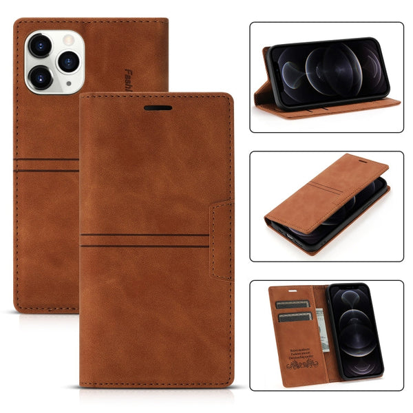 Dream Magnetic Suction Business Horizontal Flip PU Leather Case with Holder & Card Slot & Wallet, For iPhone 12 mini, For iPhone 12 / 12 Pro, For iPhone 12 Pro Max, For iPhone 11
