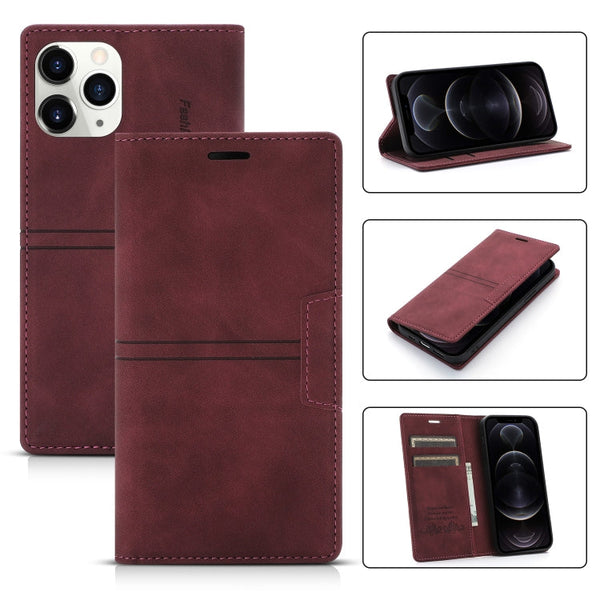Dream Magnetic Suction Business Horizontal Flip PU Leather Case with Holder & Card Slot & Wallet, For iPhone 12 mini, For iPhone 12 / 12 Pro, For iPhone 12 Pro Max, For iPhone 11