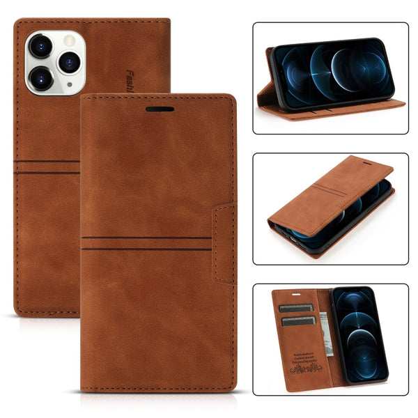 Dream Magnetic Suction Business Horizontal Flip PU Leather Case with Holder & Card Slot & Wallet, For iPhone 12 mini, For iPhone 12 / 12 Pro, For iPhone 12 Pro Max, For iPhone 11