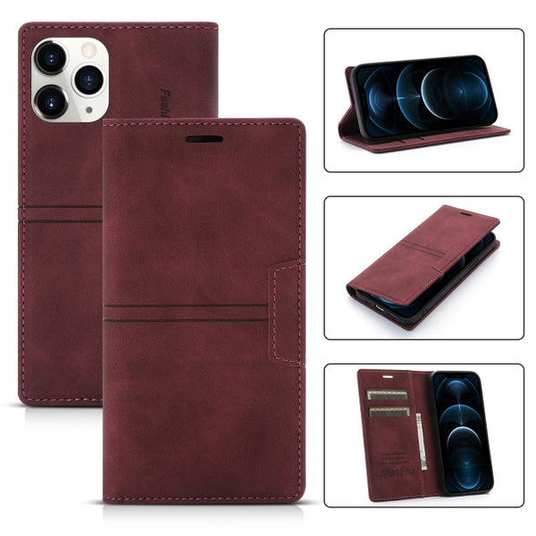 Dream Magnetic Suction Business Horizontal Flip PU Leather Case with Holder & Card Slot & Wallet, For iPhone 12 mini, For iPhone 12 / 12 Pro, For iPhone 12 Pro Max, For iPhone 11