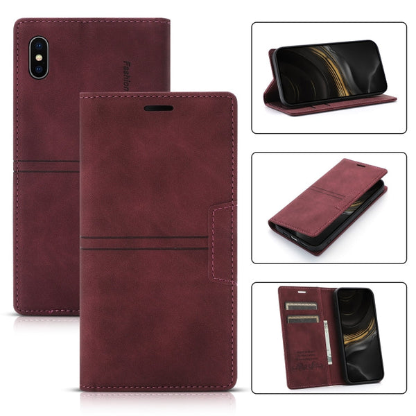 Dream Magnetic Suction Business Horizontal Flip PU Leather Case with Holder & Card Slot & Wallet, For iPhone 11 Pro, For iPhone 11 Pro Max, For iPhone X / XS, For iPhone XR