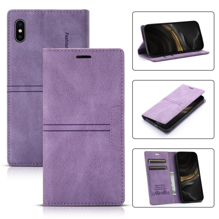 Dream Magnetic Suction Business Horizontal Flip PU Leather Case with Holder & Card Slot & Wallet, For iPhone XS Max, For iPhone SE 2022 / SE 2020 / 8 / 7, For iPhone 8 Plus / 7 Plus