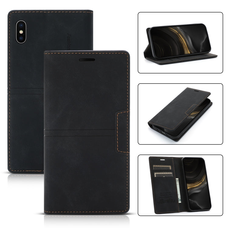 Dream Magnetic Suction Business Horizontal Flip PU Leather Case with Holder & Card Slot & Wallet, For iPhone XS Max, For iPhone SE 2022 / SE 2020 / 8 / 7, For iPhone 8 Plus / 7 Plus