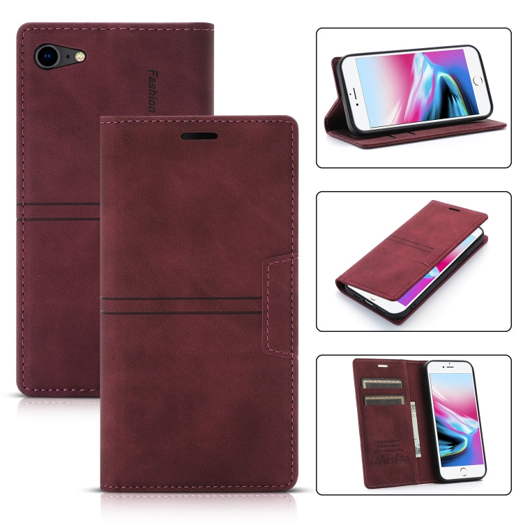 Dream Magnetic Suction Business Horizontal Flip PU Leather Case with Holder & Card Slot & Wallet, For iPhone XS Max, For iPhone SE 2022 / SE 2020 / 8 / 7, For iPhone 8 Plus / 7 Plus