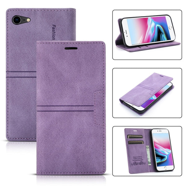 Dream Magnetic Suction Business Horizontal Flip PU Leather Case with Holder & Card Slot & Wallet, For iPhone XS Max, For iPhone SE 2022 / SE 2020 / 8 / 7, For iPhone 8 Plus / 7 Plus