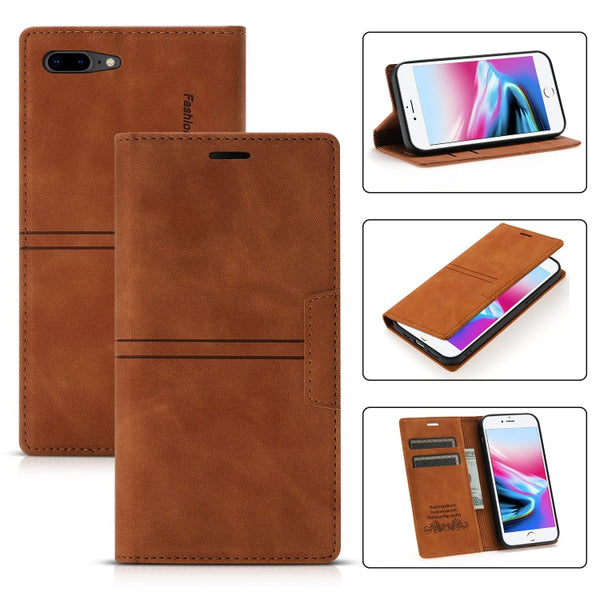 Dream Magnetic Suction Business Horizontal Flip PU Leather Case with Holder & Card Slot & Wallet, For iPhone XS Max, For iPhone SE 2022 / SE 2020 / 8 / 7, For iPhone 8 Plus / 7 Plus