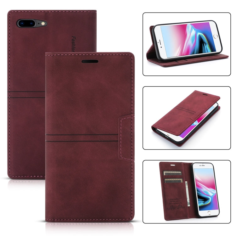 Dream Magnetic Suction Business Horizontal Flip PU Leather Case with Holder & Card Slot & Wallet, For iPhone XS Max, For iPhone SE 2022 / SE 2020 / 8 / 7, For iPhone 8 Plus / 7 Plus
