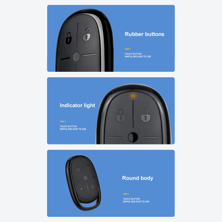 AK-K2000812 4-button Copy Style Electric Barrier Garage Door Battery Car Key Remote Controller, 315MHZ, 433MHZ