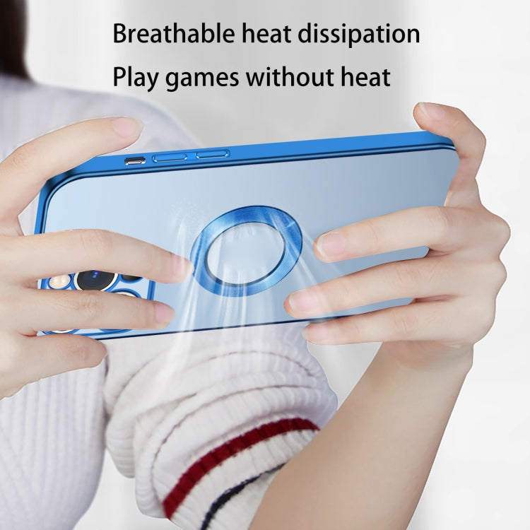 9D Electroplated Edge Metal Ring Clear PC + TPU Shockproof Case, For iPhone 13, For iPhone 13 Pro, For iPhone 13 Pro Max, For iPhone 12