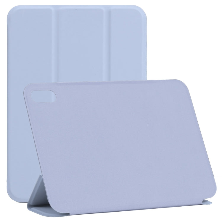 Horizontal Flip Ultra-thin Double-sided Clip Non-buckle Magnetic PU Tablet Leather Case With Three-folding Holder & Sleep / Wake-up Function, For iPad mini 2024 / mini 6