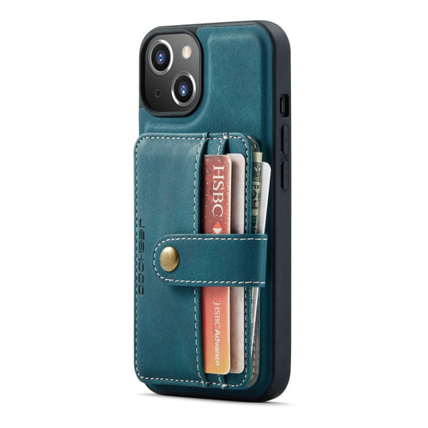 JEEHOOD Anti-theft Brush Magnetic PU + TPU Protective Case with Card Slot, For iPhone 13 mini, For iPhone 13, For iPhone 13 Pro, For iPhone 13 Pro Max