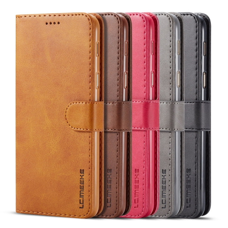 LC.IMEEKE Calf Texture Horizontal Flip Leather Case, with Holder & Card Slots & Wallet, For Galaxy A6 Plus (2018)
