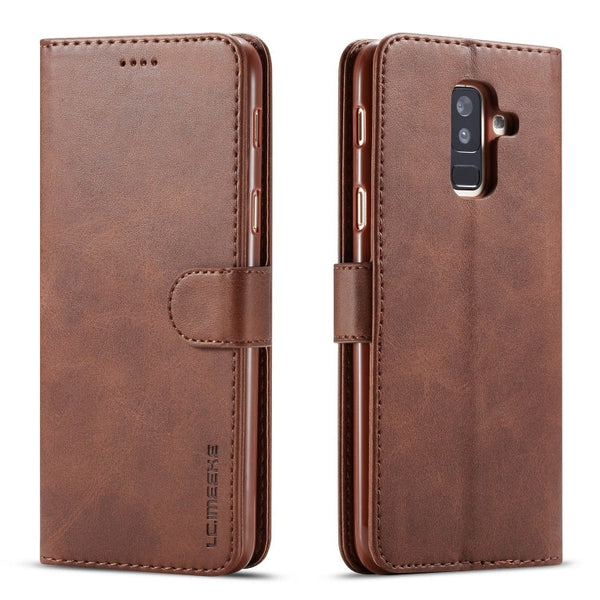 LC.IMEEKE Calf Texture Horizontal Flip Leather Case, with Holder & Card Slots & Wallet, For Galaxy A6 Plus (2018)
