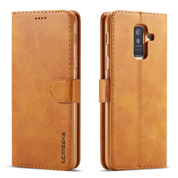 LC.IMEEKE Calf Texture Horizontal Flip Leather Case, with Holder & Card Slots & Wallet, For Galaxy A6 Plus (2018)