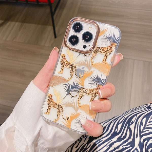 Glitter Powder Electroplating Flower Shockproof Phone Case, For iPhone 12 / 12 Pro, For iPhone 12 Pro Max, For iPhone 11