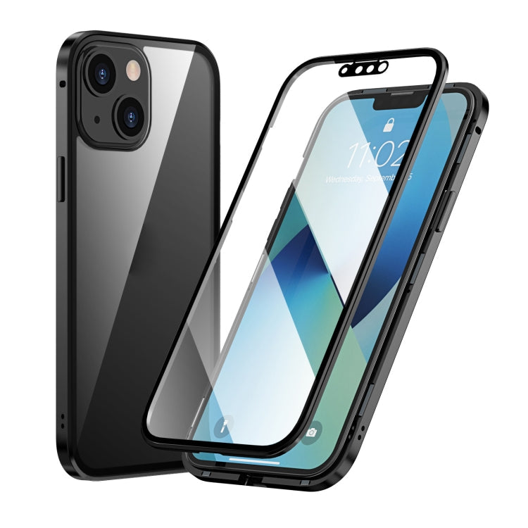 HD Magnetic Metal Frame Double-sided Tempered Glass Phone Case