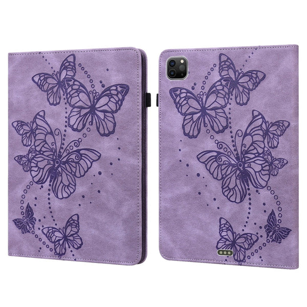 Embossed Butterfly Pattern Horizontal Flip Leather Tablet Case