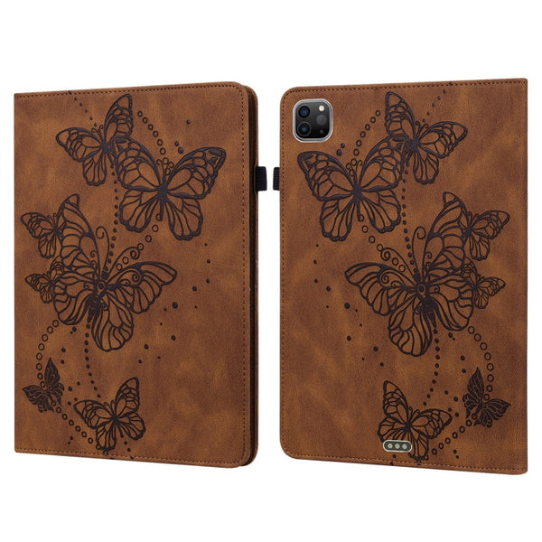 Embossed Butterfly Pattern Horizontal Flip Leather Tablet Case