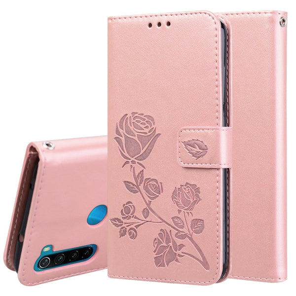 Rose Embossed Horizontal Flip PU Leather Case for Galaxy A10, with Holder & Card Slots & Wallet