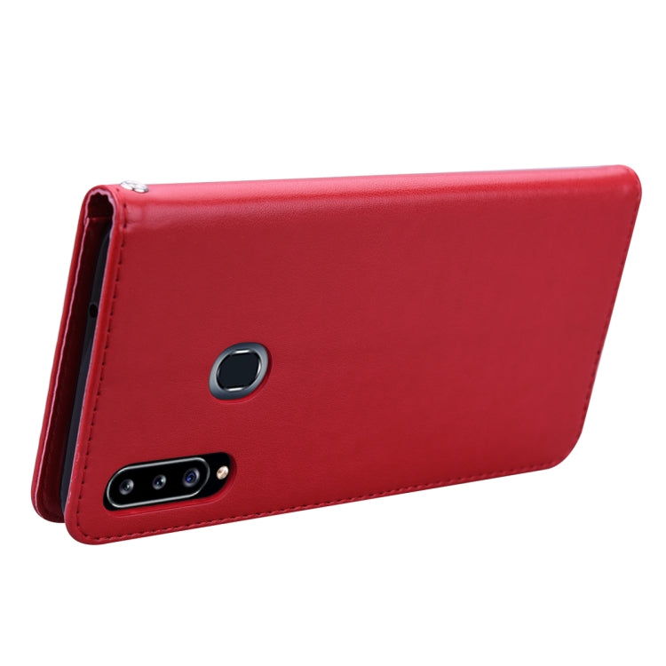 Rose Embossed Horizontal Flip PU Leather Case for Galaxy A10, with Holder & Card Slots & Wallet