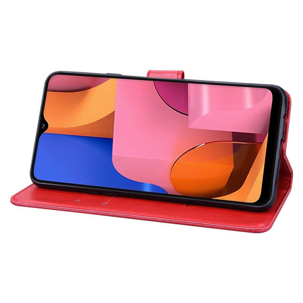 Rose Embossed Horizontal Flip PU Leather Case for Galaxy A10, with Holder & Card Slots & Wallet