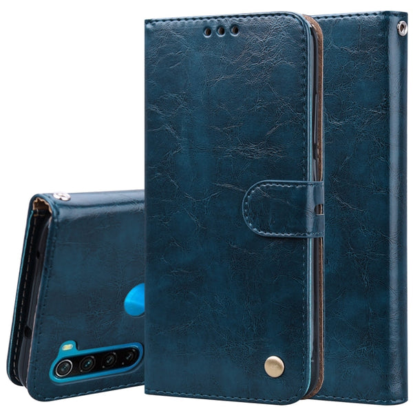Business Style Oil Wax Texture Horizontal Flip Leather Case, with Holder & Card Slots & Wallet