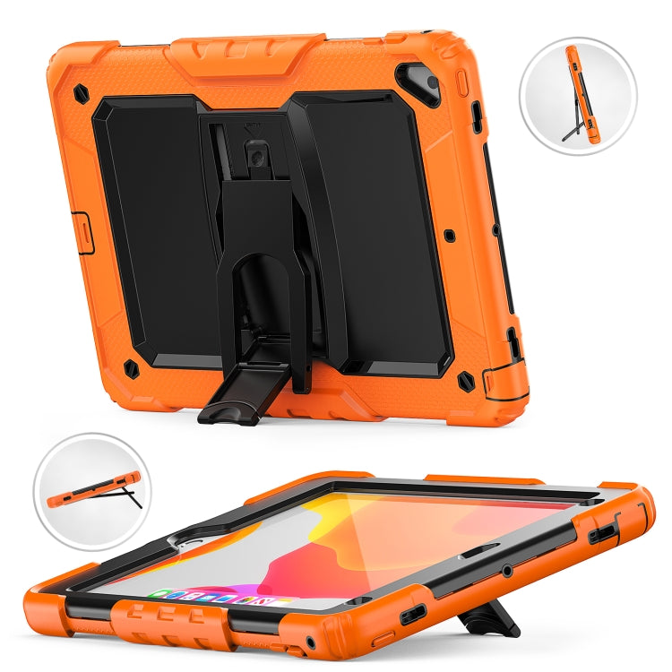 Shockproof Colorful Silicone + Black PC Tablet Protective Case with Holder & Shoulder Strap