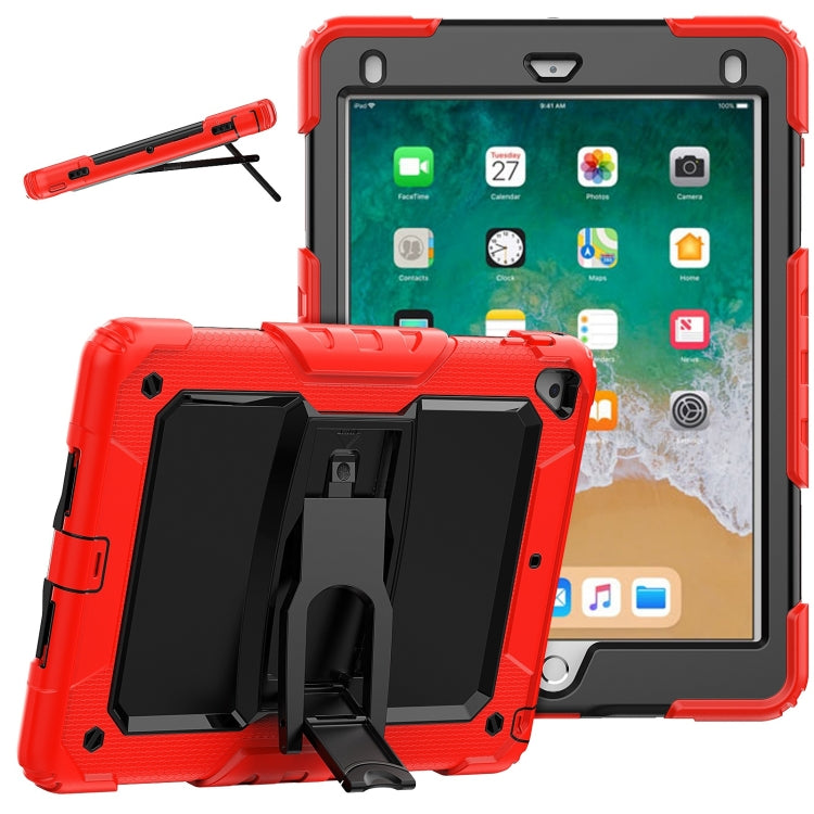 Shockproof Colorful Silicone + Black PC Tablet Protective Case with Holder & Shoulder Strap