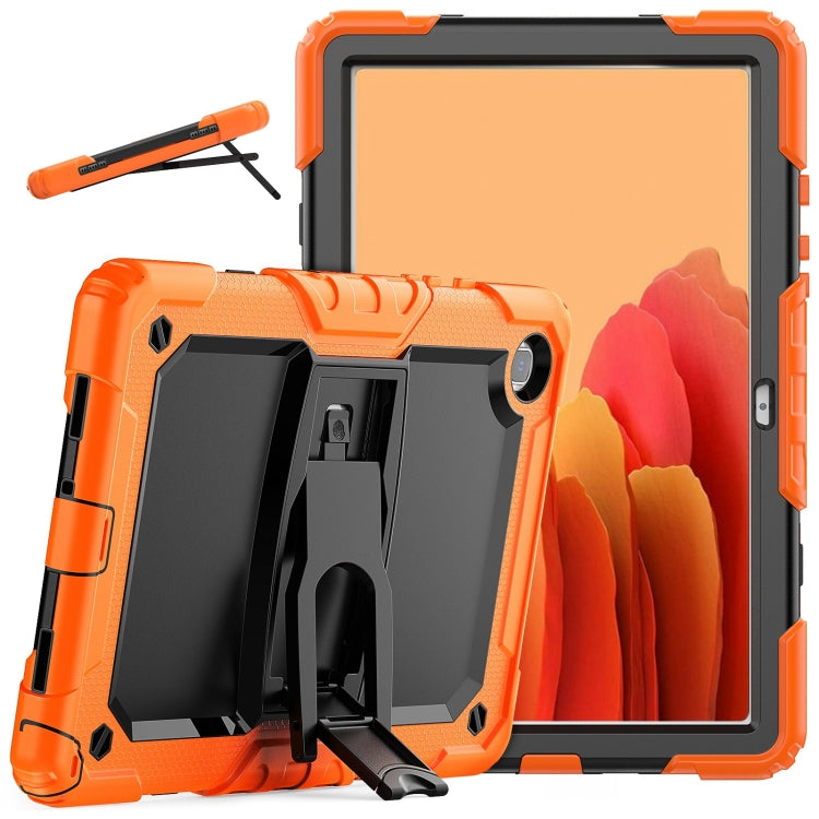 Shockproof Colorful Silicone + Black PC Tablet Protective Case with Holder & Shoulder Strap