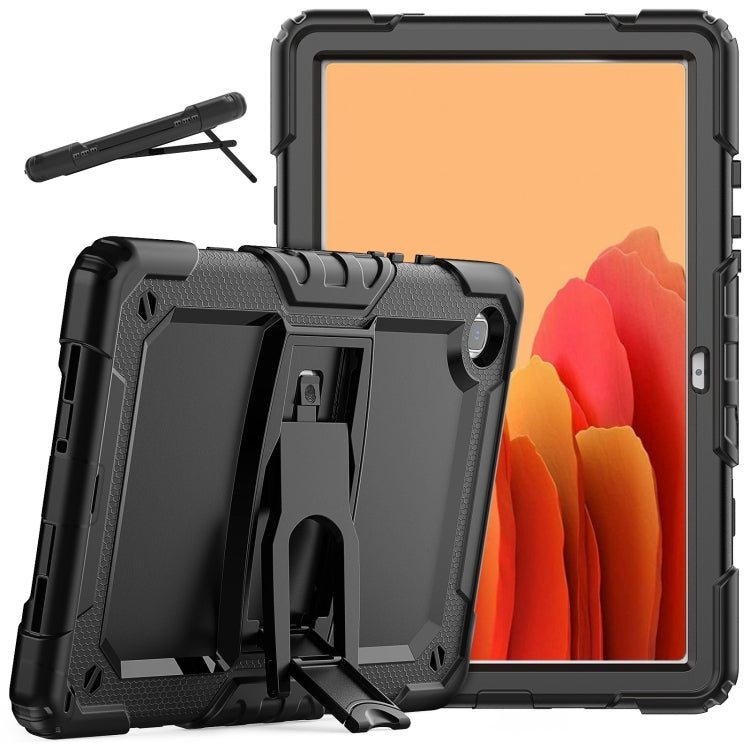 Shockproof Colorful Silicone + Black PC Tablet Protective Case with Holder & Shoulder Strap