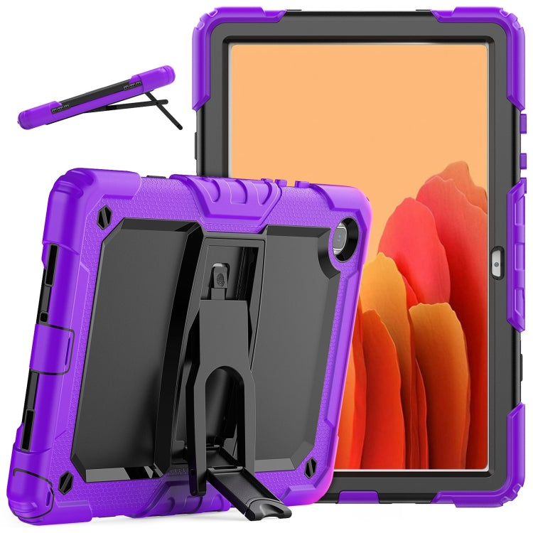 Shockproof Colorful Silicone + Black PC Tablet Protective Case with Holder & Shoulder Strap