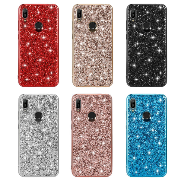Glittery Powder Shockproof TPU Case, For Huawei Y6 Prime, For Huawei Y6 Pro / Enjoy 9e, For Galaxy A10S, For Galaxy A20S