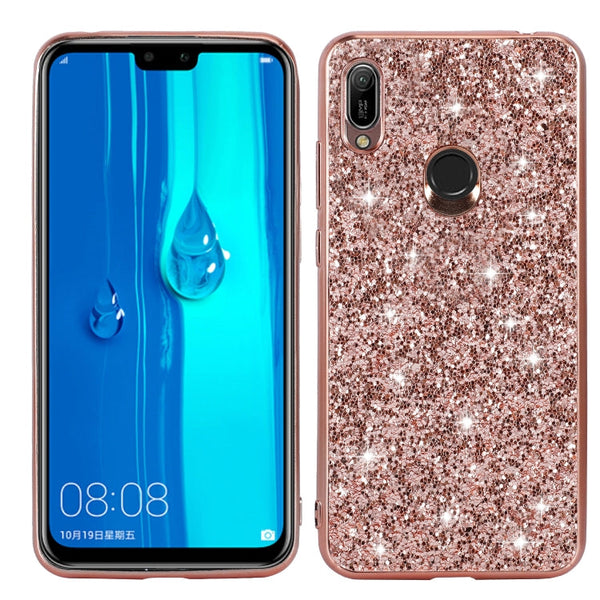 Glittery Powder Shockproof TPU Case, For Huawei Y6 Prime, For Huawei Y6 Pro / Enjoy 9e, For Galaxy A10S, For Galaxy A20S