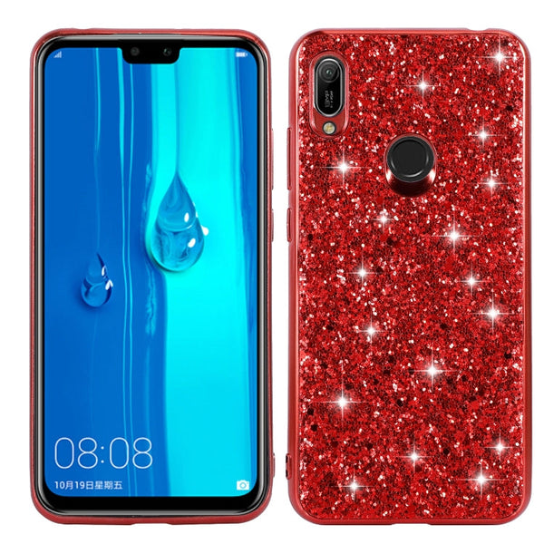 Glittery Powder Shockproof TPU Case, For Huawei Y6 Prime, For Huawei Y6 Pro / Enjoy 9e, For Galaxy A10S, For Galaxy A20S