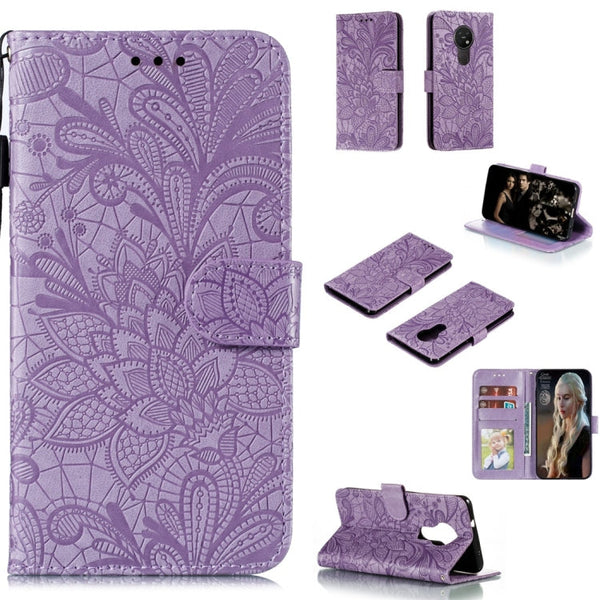 Lace Flower Horizontal Flip Leather Case with Holder & Card Slots & Wallet & Photo Frame, For Sony Xperia 5, For Nokia 7.2, For Xiaomi Mi 9 Pro
