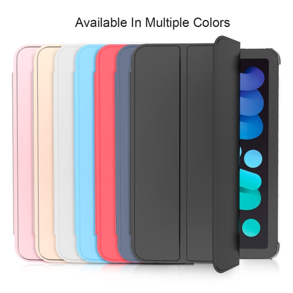 Double-sided Matte Translucent PC Tablet Leather Case with 3-folding Holder & Sleep / Wake-up Function, For iPad mini 2024 / mini 6