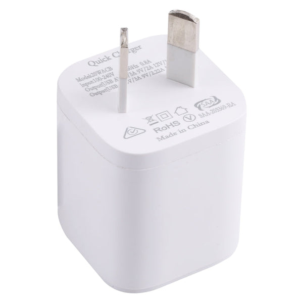 20WACB 20W QC3.0 + PD Quick Charger, AU Plug, EU Plug, US Plug