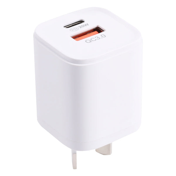 20WACB 20W QC3.0 + PD Quick Charger, AU Plug, EU Plug, US Plug