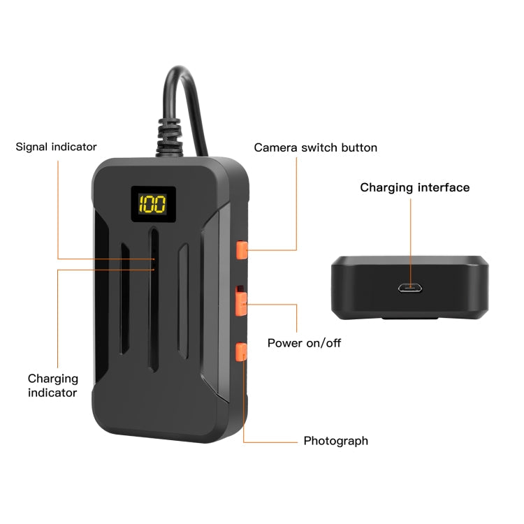 F300 8mm IP68 Watweproof HD Dual Cameras Digital Endoscope, 2m Hard Cable, 5m Hard Cable, 10m Hard Cable